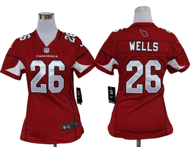 Nike Women's nfl Arizona Cardinals 26 Chris Wells Nike Red Game Jerseys